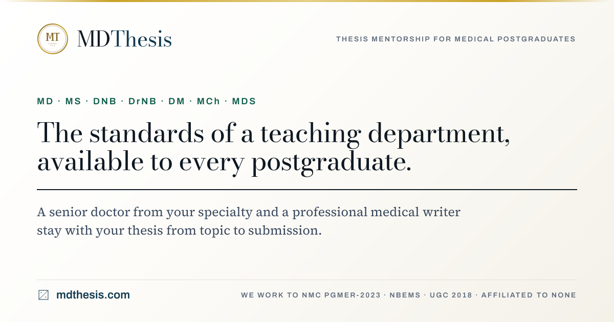 Sample size calculator for an MD, MS, DNB or DrNB thesis | MDThesis